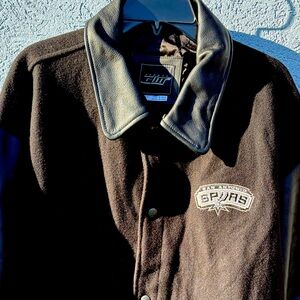 Spurs jacket w leather sleeves